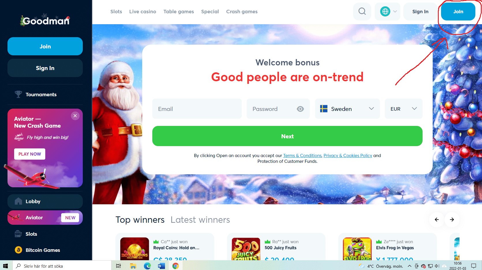 Join Goodman casino inloggning